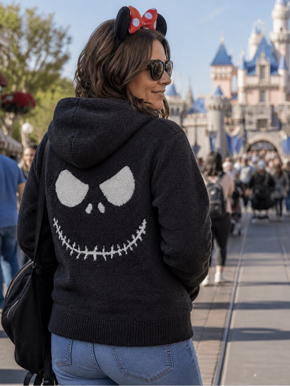 Disney x Barefoot Dreams Jack Skellington Hoodie Sz 2 Medium